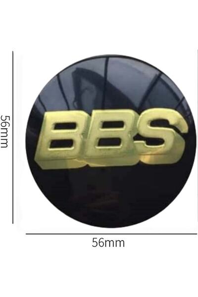 M.A.C ARRRD® Set of 4 BBS 56mm Wheel Stickers, 3D, Black/Gold
