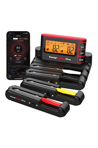 ThermoPro TP980-4 Şarjlı 320m Kablosuz Alarmlı 4Problu APP, Monitörlü Profesy...