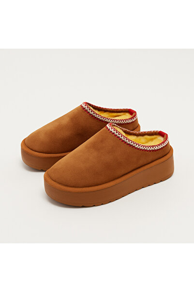 Shoebuo Зимові жіночі домашні та офісні капці з хутряною підкладкою, товстою підошвою та замшевим виглядом (для дому та вулиці)