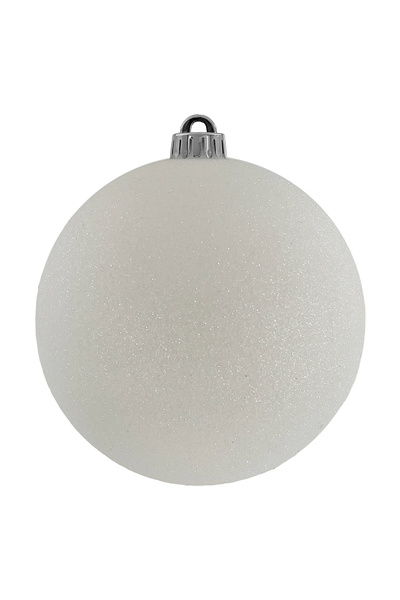 Christmas Magic Bauble Glitter White 15cm 1Pc/PVC Box