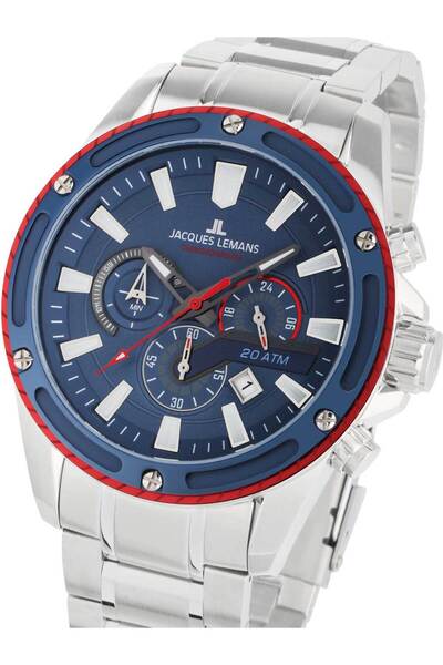 Jacques Lemans Ceas bărbătesc 1-2141F, Cuarț, 48mm, 20ATM