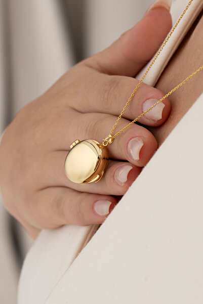 jingle bells 925 Ayar Gümüş Açılır Kapanır Kişiye Özel Fotoğraflık Madalyon Kolye Altın Kaplama