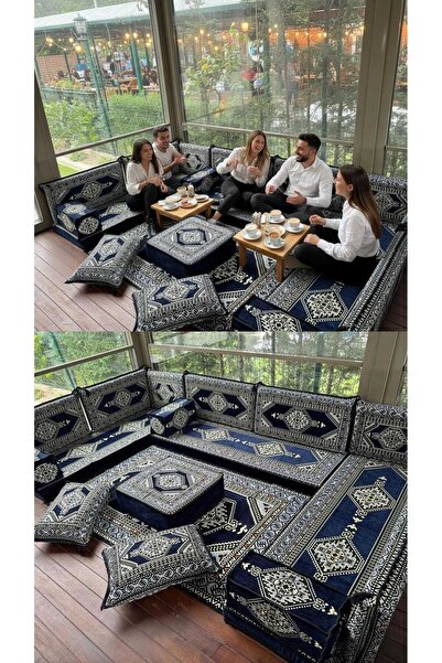 mdhomecarpet El İşçiliği Otantik Şark Köşesi Minder Takımı Rahat ve Şık Oturma Alanı Dekoru