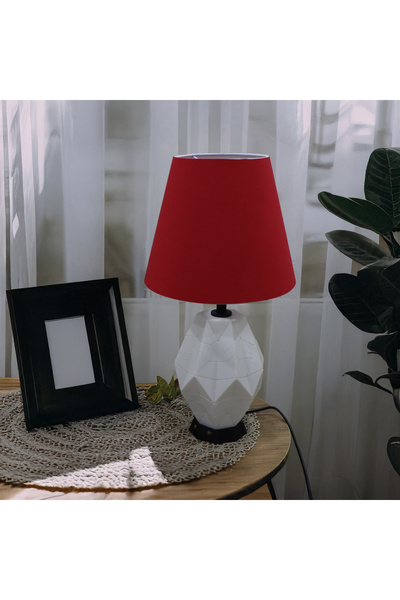 PAYİDAR MODEL Payidar Modern Design Red Hat Lampshade White Body