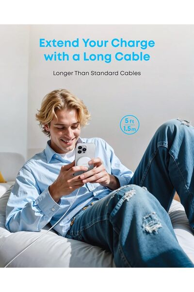 Anker لوحة شاحن لاسلكي MagGo Magnetic MagSafe (Qi2، 15 وات) - متوافقة مع iPhone 17/16/15/14