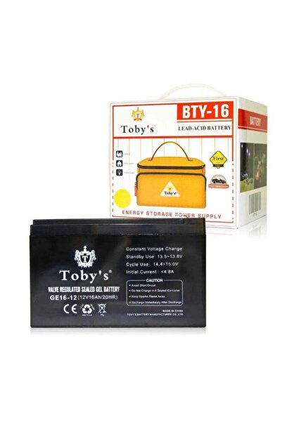 TOBYS بطارية توبي BTY 16A 16000 مللي أمبير قابلة لإعادة الشحن ومحمولة - الأفضل لإضاءة التخييم