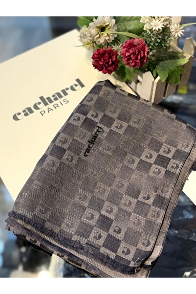 Cacharel Pamuk İpek Dama Desen Şal 8936983