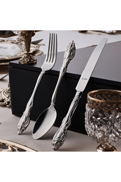 Aryıldız Court 84 Piece 12 Person Cutlery Set