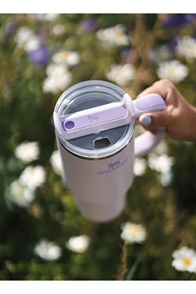 Generic كوب ستانلي معزول بالفراغ من الفولاذ المقاوم للصدأ مع غطاء وقشة للماء والشاي المثلج 40 أونصة