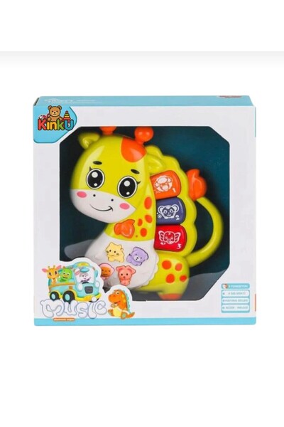 KİNKU Eğitici Zürafa Piyano: Renkli Işıklı ve Farklı Ses Modlarıyla Müzikli O...