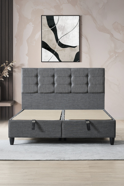 CENNET YATAK Mimoza Çift Kişilik Sandıklı Baza ve Başlık Takımı 2’li Set