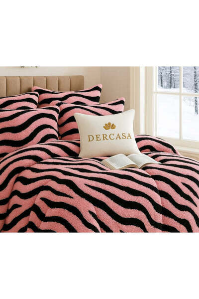Dercasa Cocolino Plush Fitted Bed Linen – Zebra Pattern (4 Pieces)