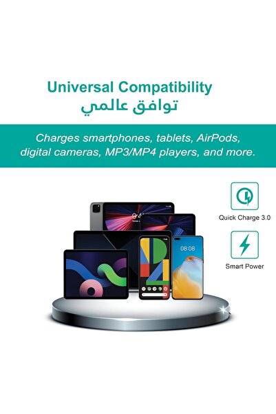 imoaka 20W USB-C Wall Charger, Dual Port Quick Charge 3.0