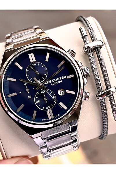 Lee Cooper Italian Design Bracelet Gift 2 Years Warranty 5 Atm Men's Wristwatch Elc.07835.390