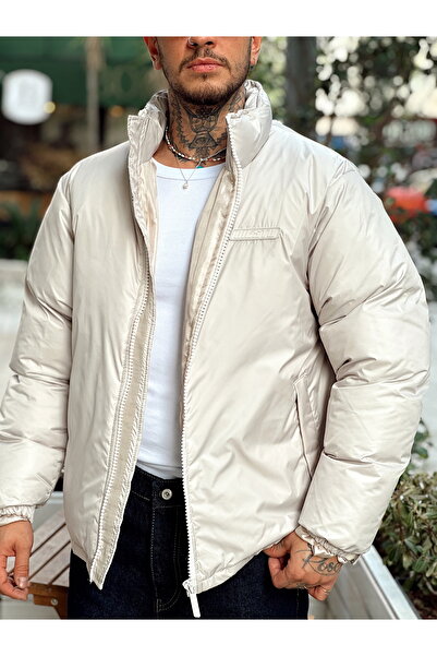 manch collection oversized Φουσκωτό Κρέμα Μαντιλιού