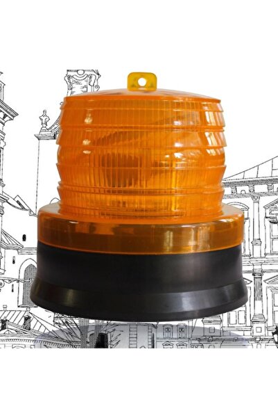 Flippy Solar Yellow Flashing Warning LED, 1.2 V, IP65/IP67, Built-in Solar Panel, 11.5×11.6 cm