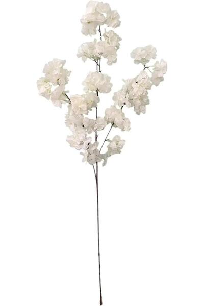 DEFNE DECOR Yapay çiçek Bahar Dalı Japon Kiraz Çiçeği 90 cm Beyaz Renk 120 Ya...