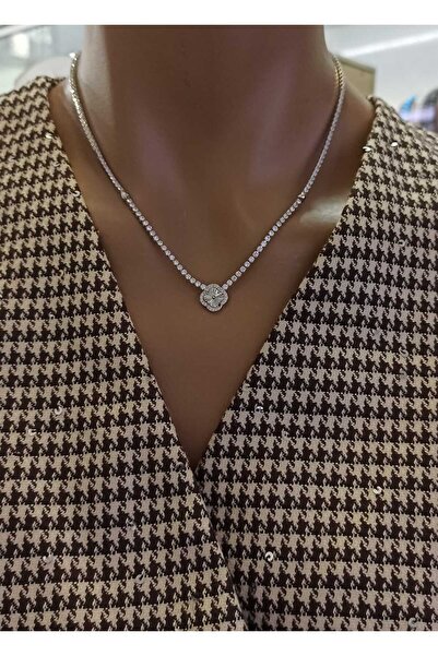 Simge Gümüş Su Yolu Yonca Kolye