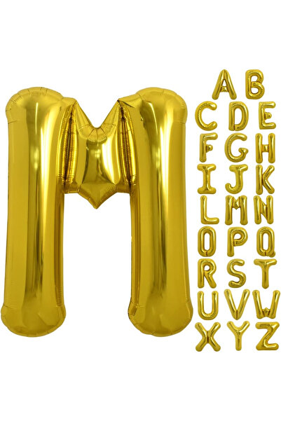 Baloncu Dükkanı بالون حروف ذهبي بجميع الحروف 34 بوصة