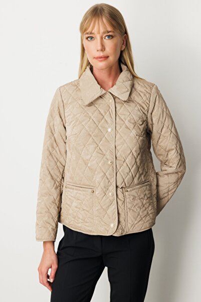 Ekol Quilted Coat with Fleece Lining