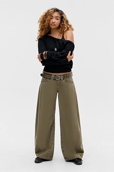 september island Ella Khaki Koza Shalwar Canvas Pants