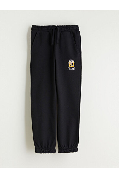 LC Waikiki Lcw eco black elastic waist men's children's jogger sweatpants