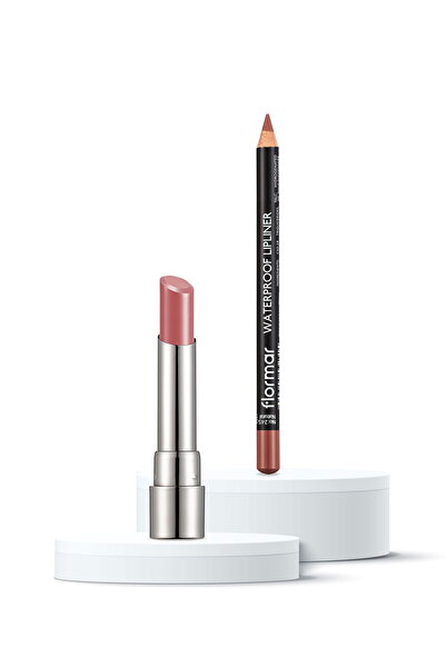 Flormar Shinny Nude 2-piece Lipstick 009& Lip Liner245 Set