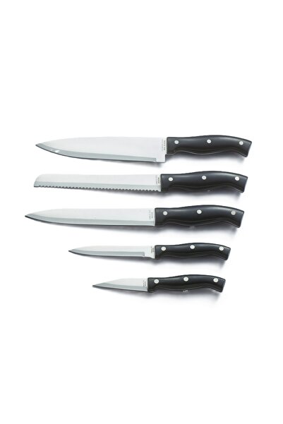 SAFA طقم سكاكين مطبخ مع حامل، 6 قطع. أسود. / 113059