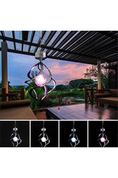 SELEXMO Lampa solara LED RGB spirala pentru gradina/terasa selexmo, se rotest...