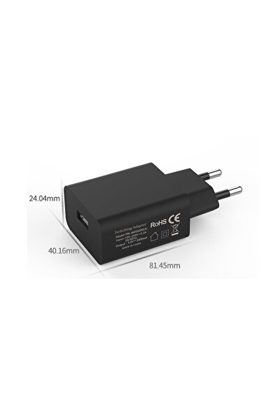 OEM Sursă de alimentare USB 230V la USB A 2A neagră