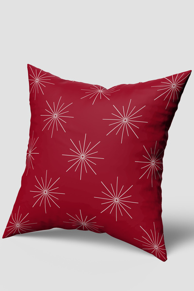 EsnafAli Коледна възглавница с червен коледен мотив