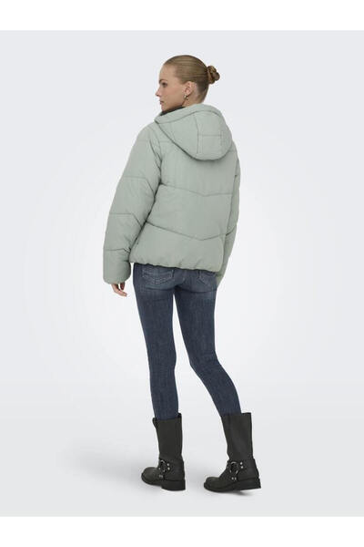 ONLY Γυναικείο πουπουλένιο παλτό Onlmaggi Short Puffer Cc Otw με κουκούλα