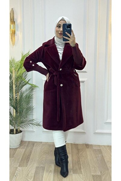 Tebrikler tekstil νέο σεζόν γυναικείο χειμερινό μίντι παλτό μοντέλο G3446