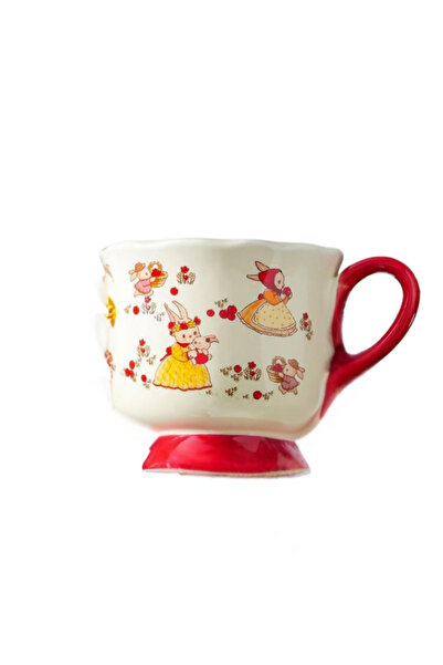 Dörtel Tedarik Cute Rabbit Cartoon Patterned Ceramic Mug 1982