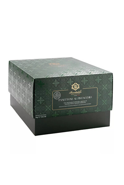 Brontedolci Panettone cu fistic 1kg, cu crema tartinabila de fistic in borcan...