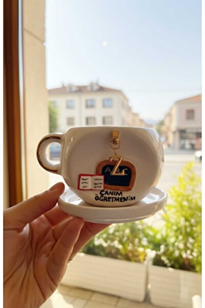 Ceresshop Öğretmenler Günü Hediyesi –ElYapımı Harf Charmlı Fincan(SİPARİŞ SON...