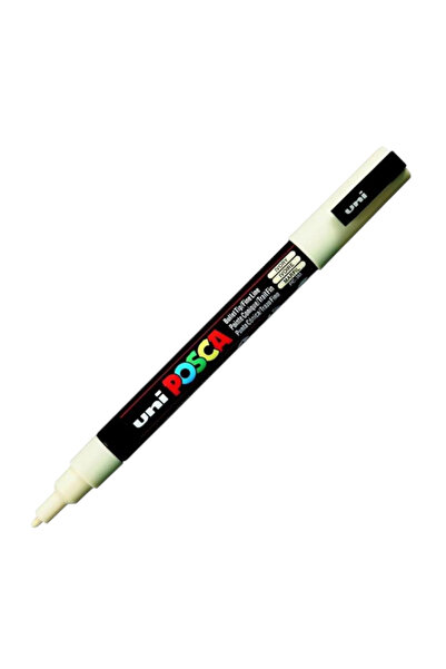 UNİ-BALL يوني-بول بوسكا 0.9-1.3 قلم مائي للملصقات باللون العاجي N PC-3M