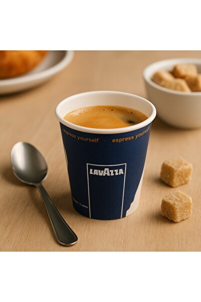 ABS 7 oz Cardboard Cups +PE, 180 ml, D70 mm, h 79 mm, 50 pcs/set - Lavazza model