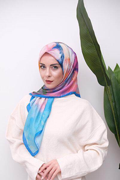 49eyşanipek وشاح ناعم رقمي بنمط مختلط ملون