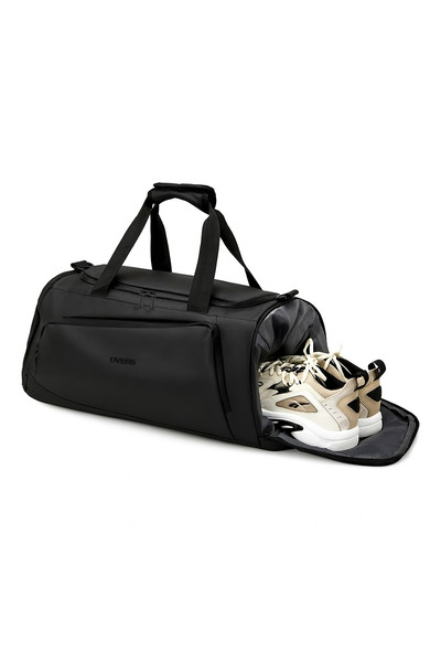 D'VERS Черна раница с отделение за обувки, ръчна, за носене на рамо, 5 отделения, спортна раница за пътуване