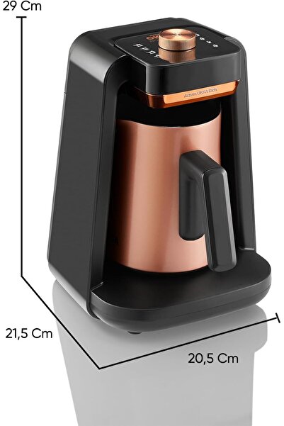 Arzum Okka Turkish Coffee Maker, 5-Cup, Copper Metallic