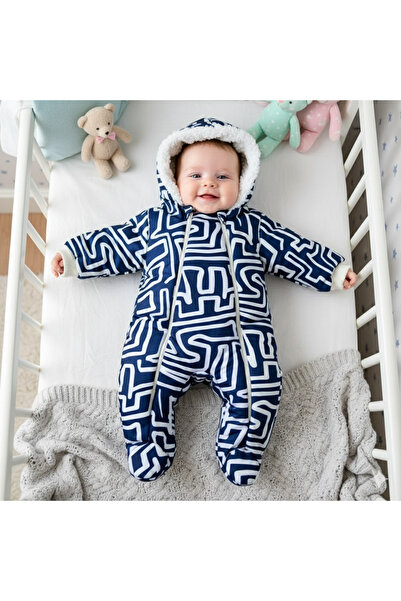 bebeksy Çizgili Desen,Yenidoğan,Bebek Kozmonot,Astronot Tulum 0-12 Ay