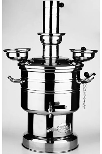 Zarifiş Paslanmaz Krom Kömürlü Semaver 8 LT