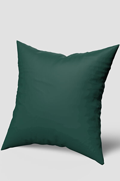 EsnafAli Plain Pine Green Throw Pillow Cover