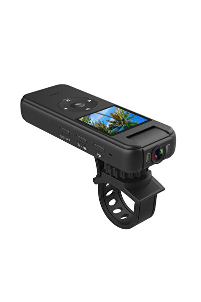 ambrasmart Camera video sport 4K, negru, 180°, WiFi, portabila, cu suport pen...