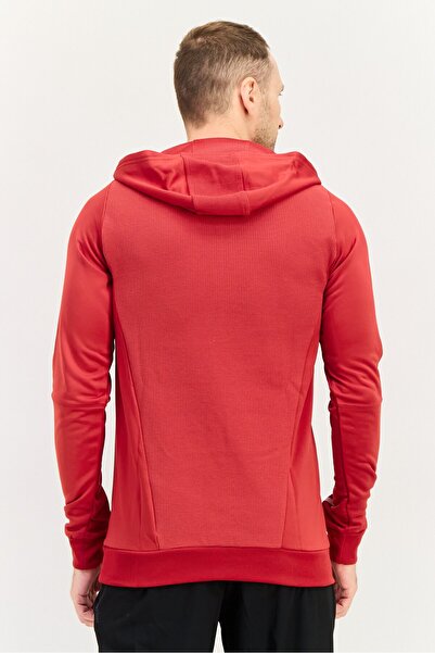 adidas Men Sportswear Fit Long Sleeve Training Hoodies, Red