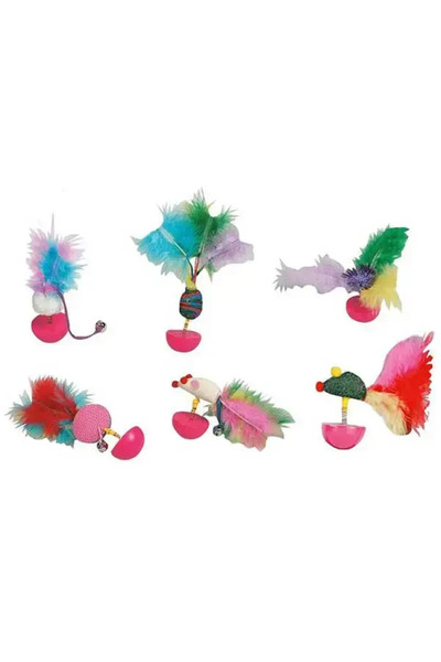 Generic Brand Hacıyatmaz Furry Cat Toy 12cm
