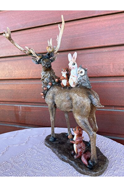 Ariestasarım HAYVANLI POLYESTER NOEL GEYİK BİBLO