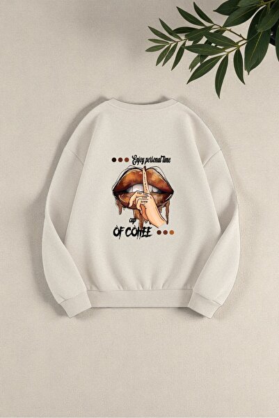 uyguntarz Φούτερ Unisex Enjoy Personel Time Design με τύπωμα με λαιμόκοψη