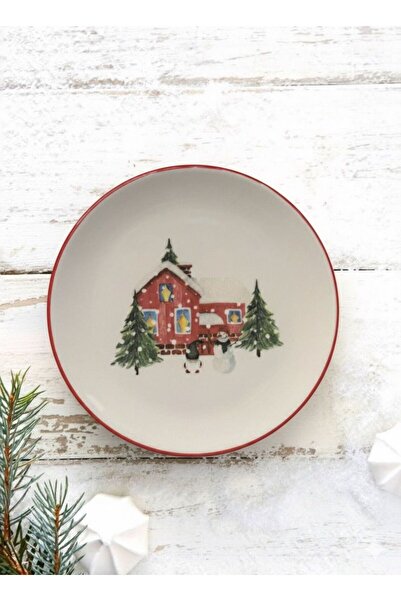 Elly House Winter Time /House 6-Piece Cake Plate 19.5cm